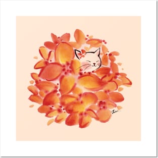 Flowerball cat bride Posters and Art